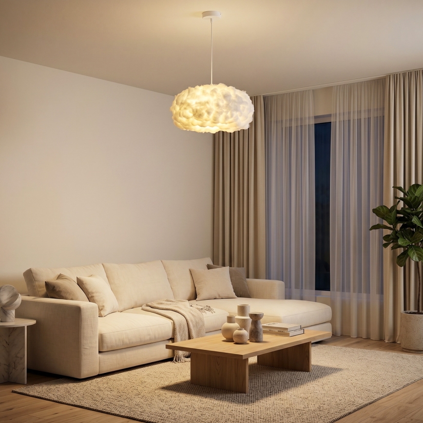 Brilagi - Lampa wisząca na lince SOLEAIR 1xE27/60W/230V śr. 45 cm biała