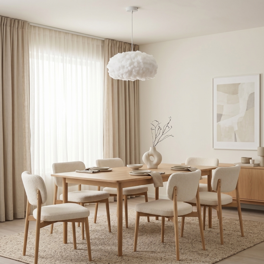 Brilagi - Lampa wisząca na lince SOLEAIR 1xE27/60W/230V śr. 45 cm biała