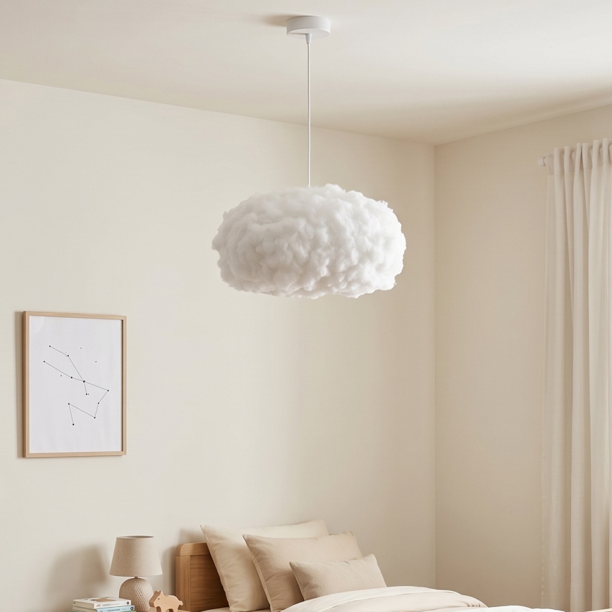 Brilagi - Lampa wisząca na lince SOLEAIR 1xE27/60W/230V śr. 45 cm biała