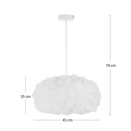 Brilagi - Lampa wisząca na lince SOLEAIR 1xE27/60W/230V śr. 45 cm biała
