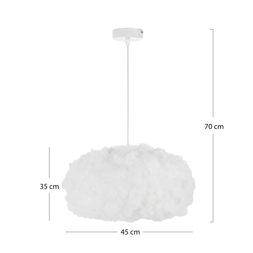 Brilagi - Lampa wisząca na lince SOLEAIR 1xE27/60W/230V śr. 45 cm biała