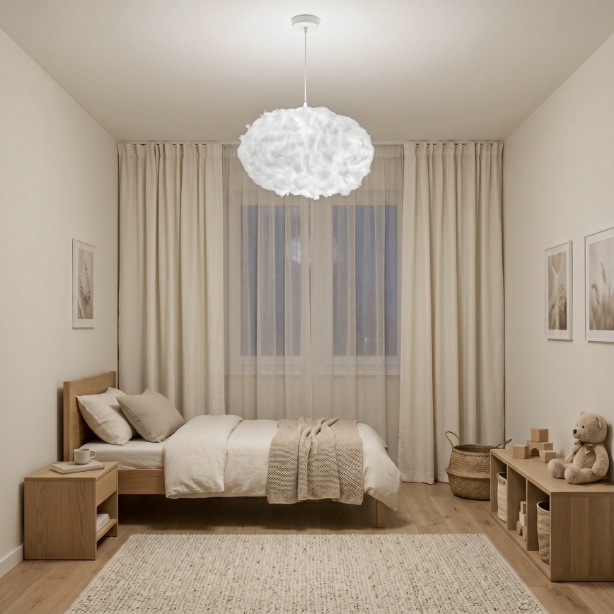 Brilagi - Lampa wisząca na lince SOLEAIR 2xE27/40W/230V Ø 60 cm biała