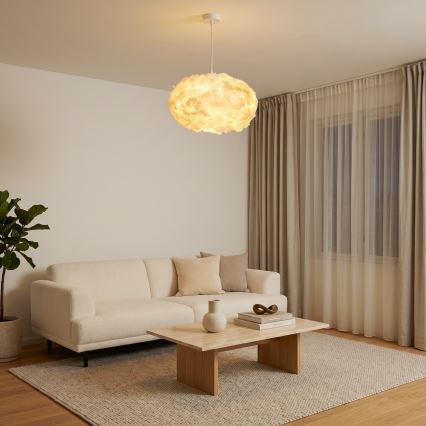 Brilagi - Lampa wisząca na lince SOLEAIR 2xE27/40W/230V Ø 60 cm biała