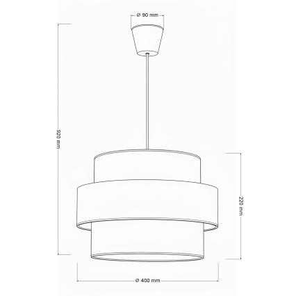 Brilagi - Lampa wisząca na lince SPACE 1xE27/60W/230V śr. 40 cm beżowa/kremowa