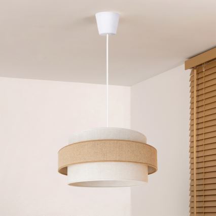 Brilagi - Lampa wisząca na lince SPACE 1xE27/60W/230V Ø 40 cm beżowy/kremowy