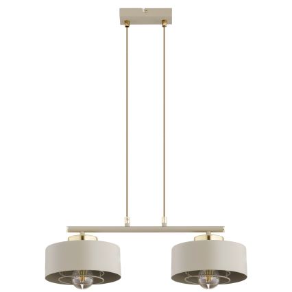 BRILAGI - Lampa wisząca na lince SPRING 2xE27/60W/230V beżowa/złota