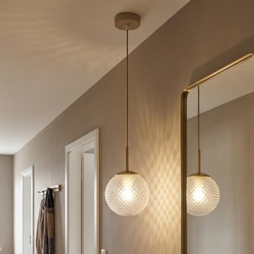 Brilagi - Lampa wisząca na lince STELLA 1xE27/60W/230V śr. 15 cm beżowy/złoty