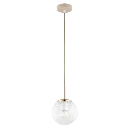 Brilagi - Lampa wisząca na lince STELLA 1xE27/60W/230V śr. 15 cm beżowy/złoty