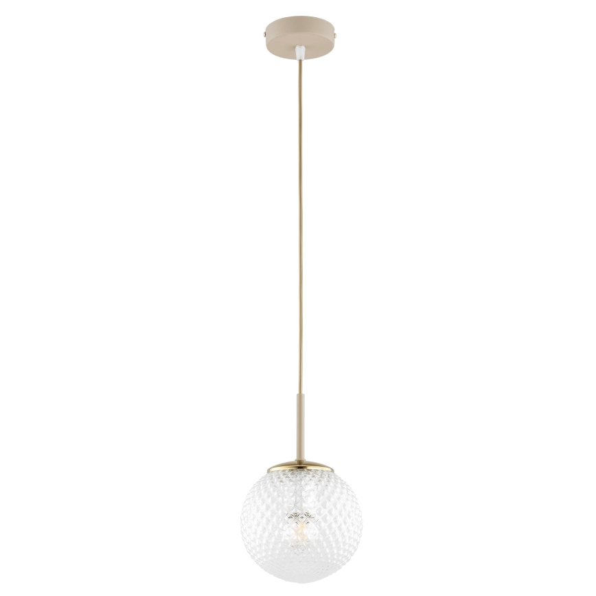 Brilagi - Lampa wisząca na lince STELLA 1xE27/60W/230V śr. 15 cm beżowy/złoty