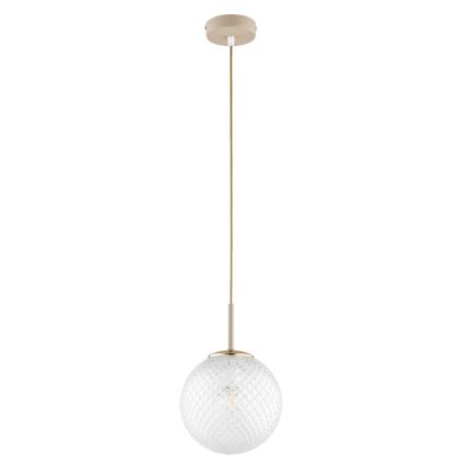 Brilagi - Lampa wisząca na lince STELLA 1xE27/60W/230V śr. 18 cm beżowo-złota