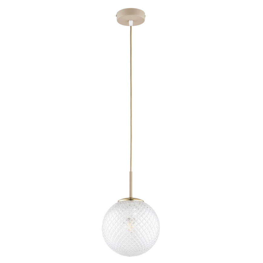 Brilagi - Lampa wisząca na lince STELLA 1xE27/60W/230V śr. 18 cm beżowo-złota
