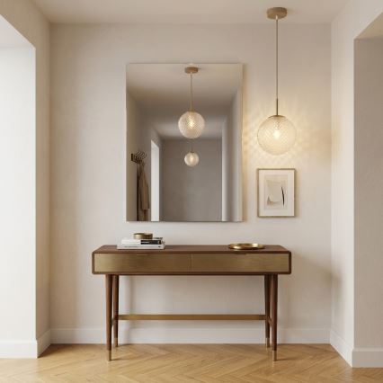 Brilagi - Lampa wisząca na lince STELLA 1xE27/60W/230V śr. 18 cm beżowo-złota