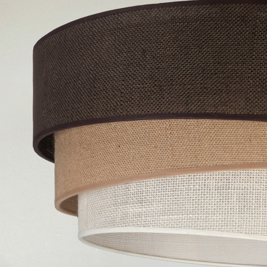 Brilagi - Lampa wisząca na lince TRIO 3xE27/60W/230V śr. 60 cm brązowy/beżowy/biały