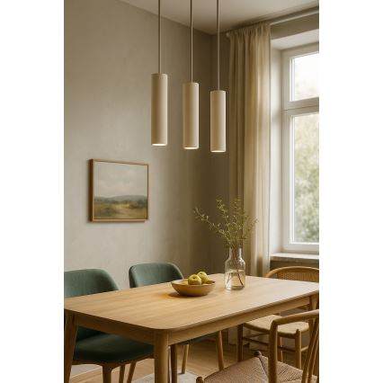 Brilagi - Lampa wisząca na lince TUBE 1xGU10/15W/230V beżowa/złota