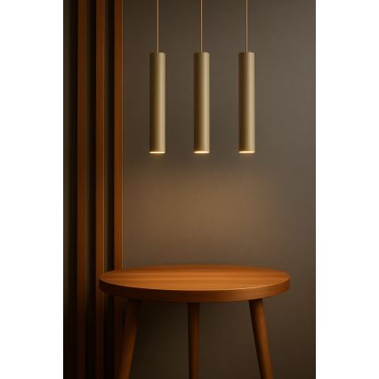 Brilagi - Lampa wisząca na lince TUBE 1xGU10/15W/230V beżowa/złota
