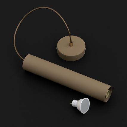 Brilagi - Lampa wisząca na lince TUBE 1xGU10/15W/230V beżowa/złota