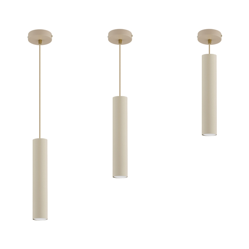 Brilagi - Lampa wisząca na lince TUBE 1xGU10/15W/230V beżowa/złota