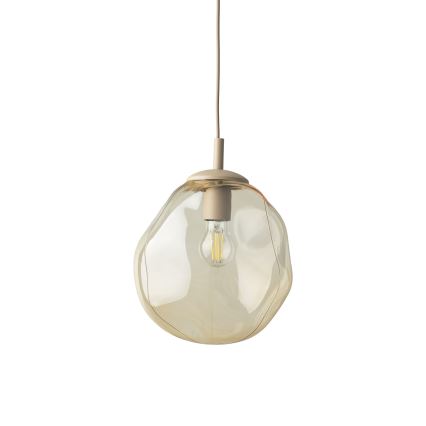 Brilagi - Lampa wisząca na lince VULCANO 1xE27/15W/230V beżowy/dymowy beż