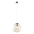 Brilagi - Lampa wisząca na lince VULCANO 1xE27/15W/230V brązowy/przydymiony beż