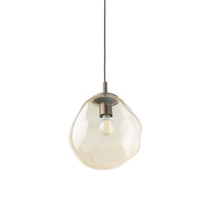 Brilagi - Lampa wisząca na lince VULCANO 1xE27/15W/230V brązowy/przydymiony beż