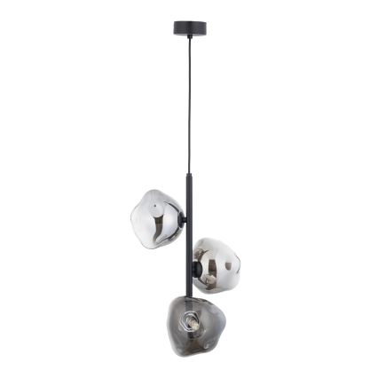 Brilagi - Lampa wisząca na lince VULCANO 3xG9/8W/230V czarny/dymowo-czarny