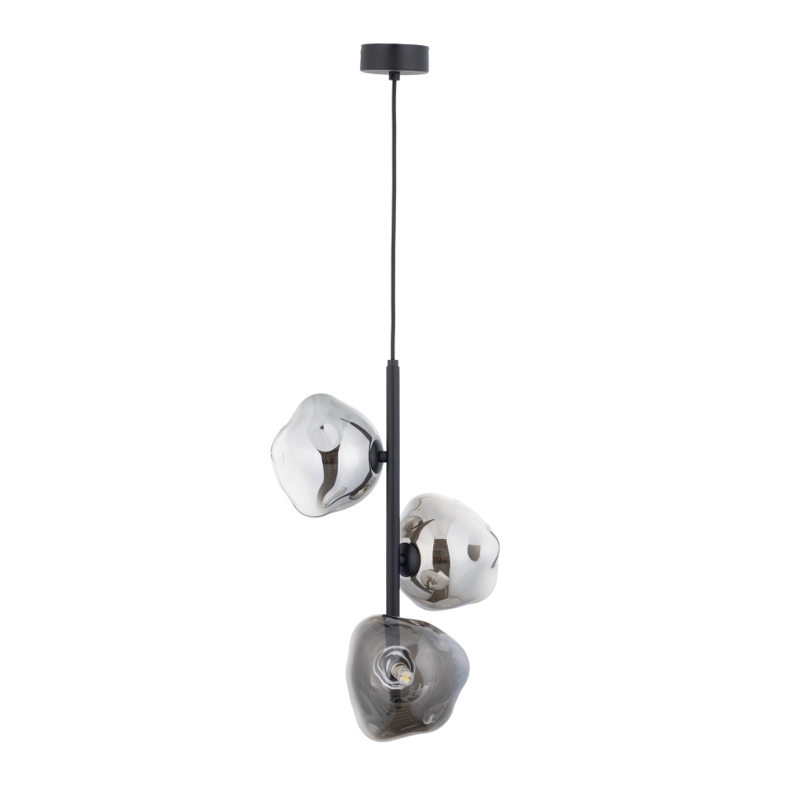Brilagi - Lampa wisząca na lince VULCANO 3xG9/8W/230V czarny/dymowo-czarny