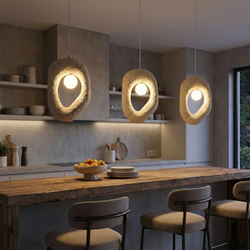 Brilagi - Lampa wisząca na lince WABI SABI 1xE27/40W/230V kremowa