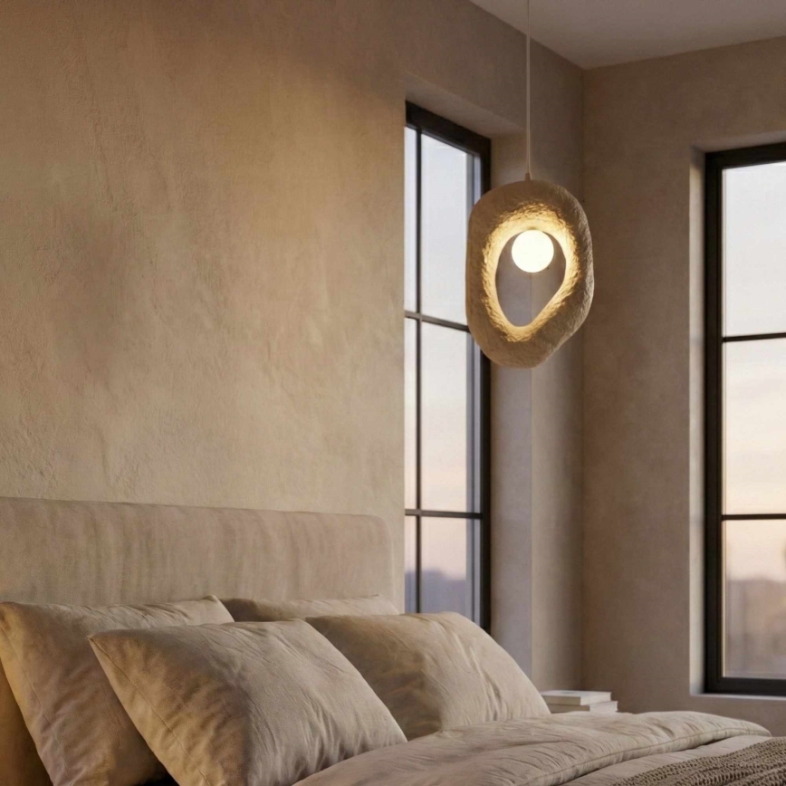 Brilagi - Lampa wisząca na lince WABI SABI 1xE27/40W/230V kremowa