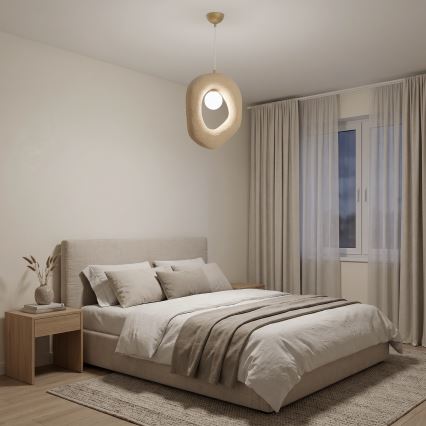 BRILAGI - Lampa wisząca na lince WABI SABI 1xE27/40W/230V kremowa