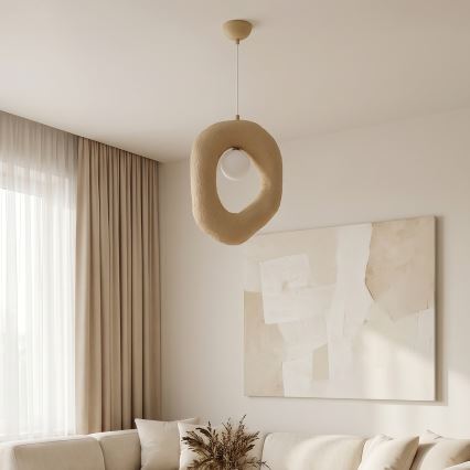 BRILAGI - Lampa wisząca na lince WABI SABI 1xE27/40W/230V kremowa