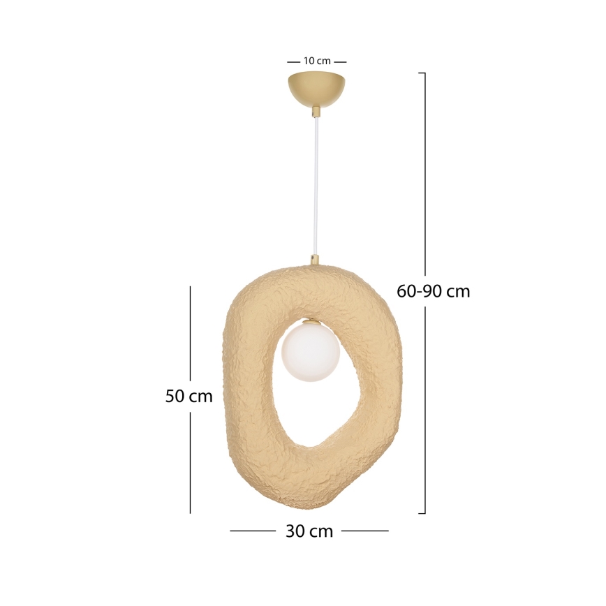 BRILAGI - Lampa wisząca na lince WABI SABI 1xE27/40W/230V kremowa