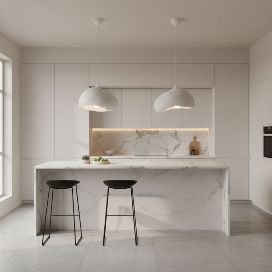 Brilagi - Lampa wisząca na lince WABI SABI 1xE27/40W/230V śr. 32 cm biała