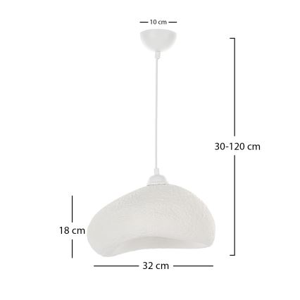 Brilagi - Lampa wisząca na lince WABI SABI 1xE27/40W/230V śr. 32 cm biała