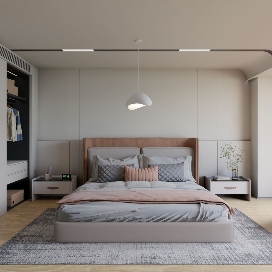 Brilagi - Lampa wisząca na lince WABI SABI 1xE27/40W/230V śr. 33 cm biała