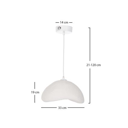 Brilagi - Lampa wisząca na lince WABI SABI 1xE27/40W/230V śr. 33 cm biała