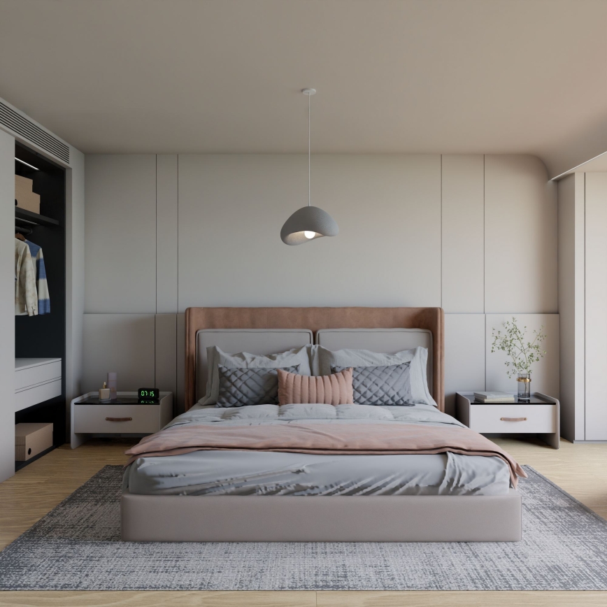 Brilagi - Lampa wisząca na lince WABI SABI 1xE27/40W/230V szara