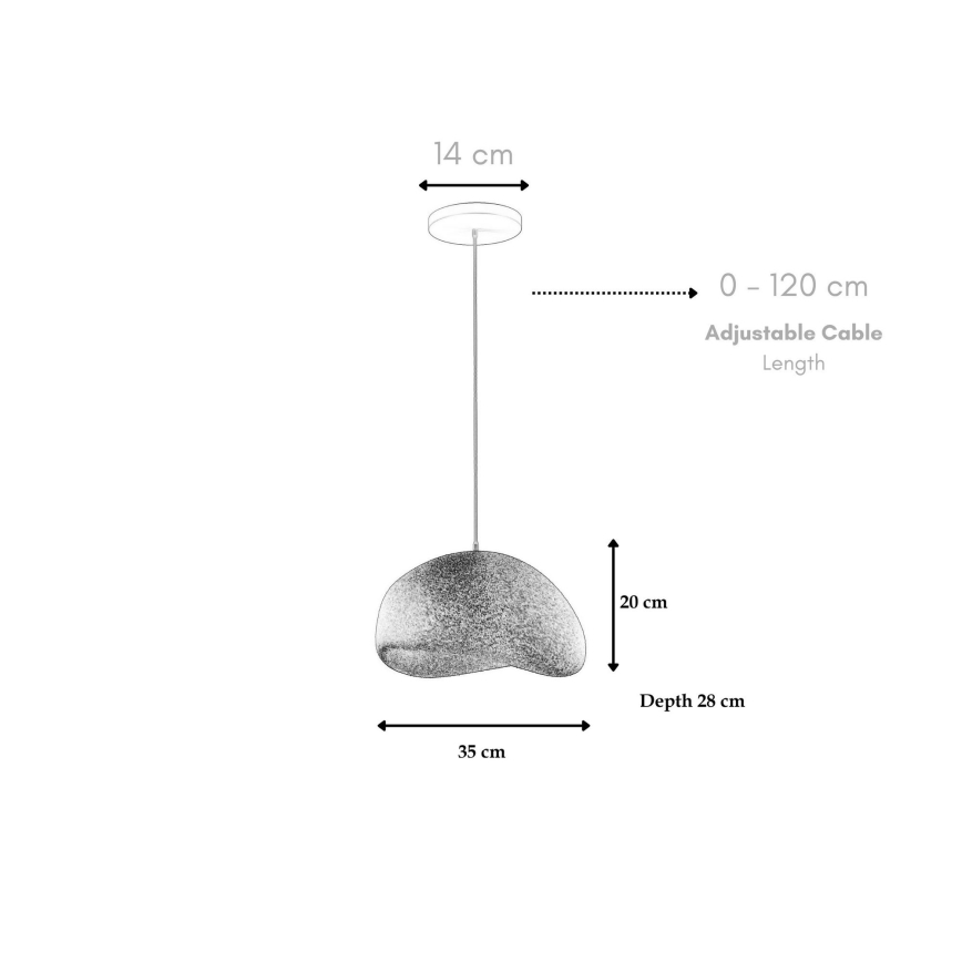 Brilagi - Lampa wisząca na lince WABI SABI 1xE27/40W/230V Ø 35 cm biała