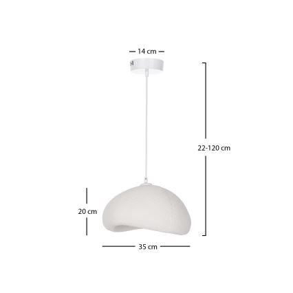 Brilagi - Lampa wisząca na lince WABI SABI 1xE27/40W/230V Ø 35 cm biała