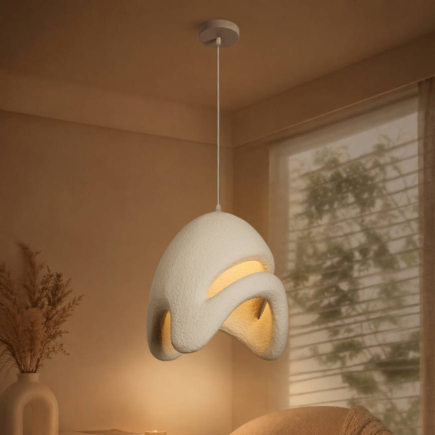 BRILAGI - Lampa wisząca na lince WABI SABI 1xE27/60W/230V śr. 35 cm biała