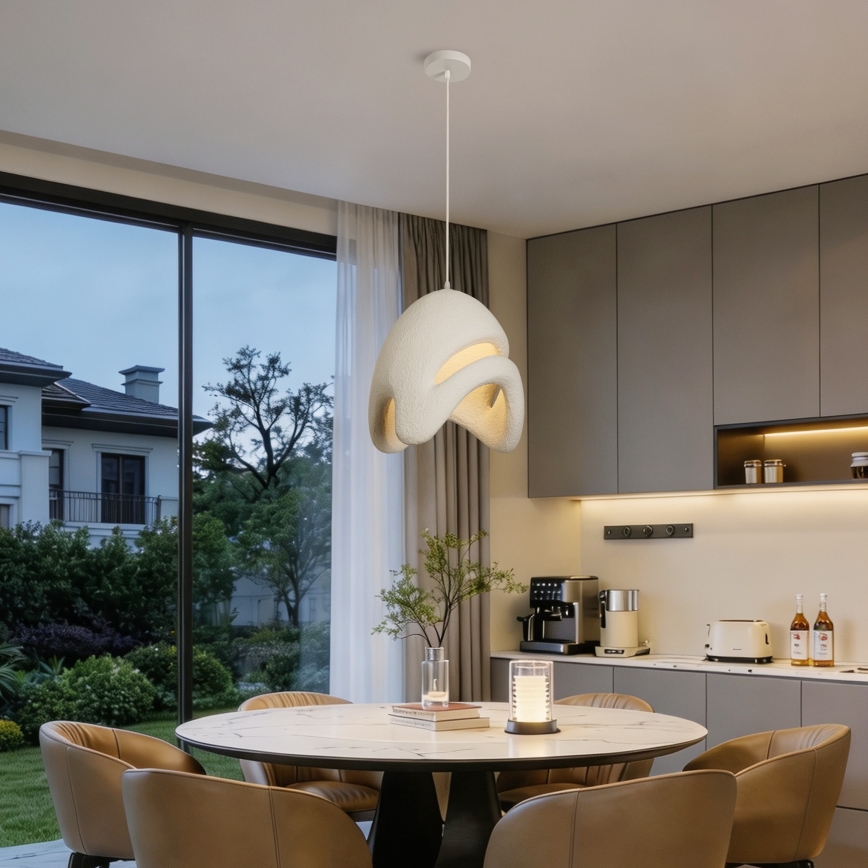 BRILAGI - Lampa wisząca na lince WABI SABI 1xE27/60W/230V śr. 35 cm biała