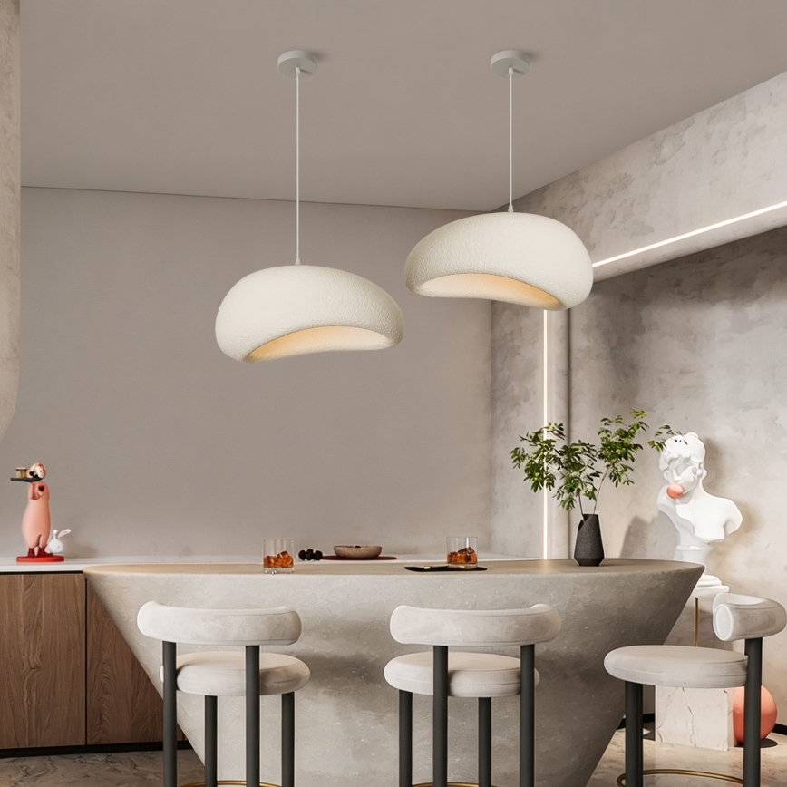 BRILAGI - Lampa wisząca na lince WABI SABI 1xE27/60W/230V śr. 50 cm biała