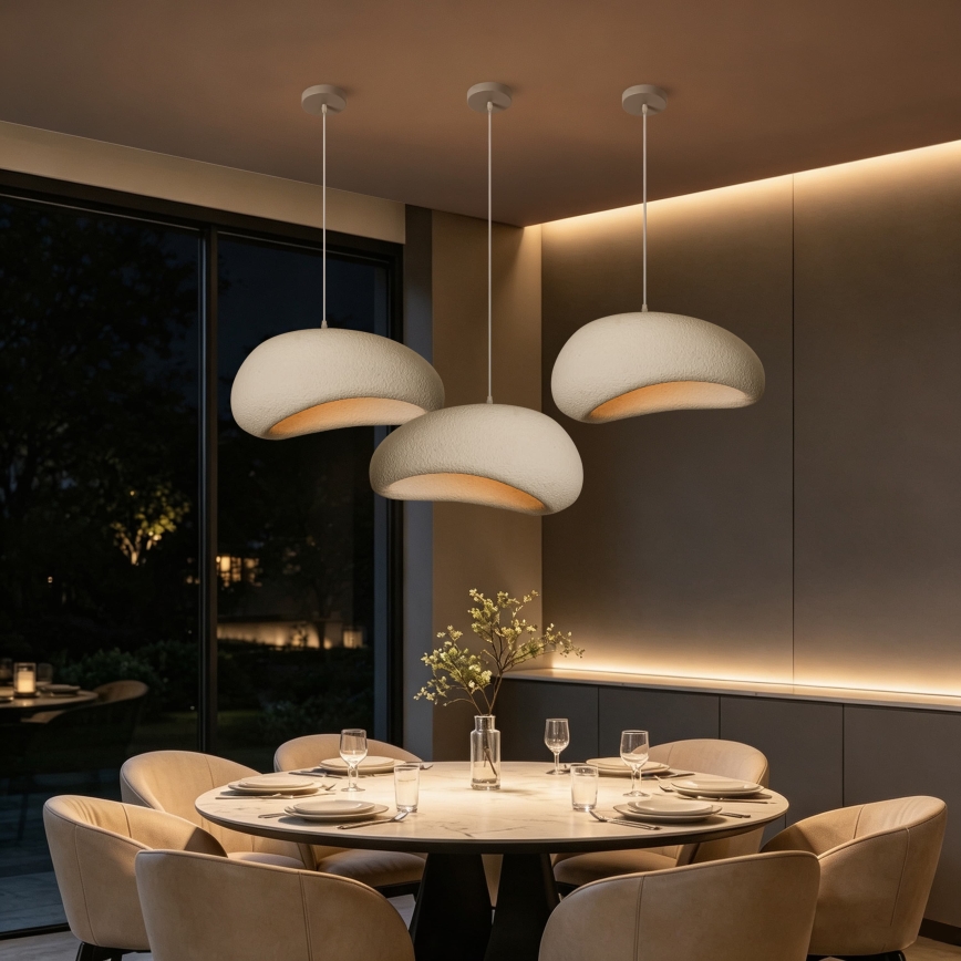 BRILAGI - Lampa wisząca na lince WABI SABI 1xE27/60W/230V śr. 50 cm biała