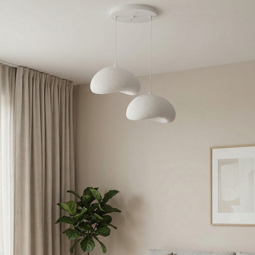 Brilagi - Lampa wisząca na lince WABI SABI 2xE27/40W/230V śr. 60 cm biała