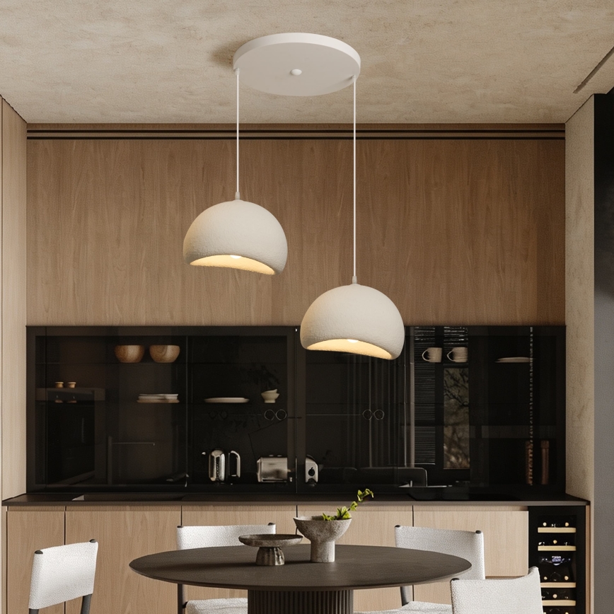 BRILAGI - Lampa wisząca na lince WABI SABI 2xE27/60W/230V biała