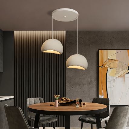 BRILAGI - Lampa wisząca na lince WABI SABI 2xE27/60W/230V biała