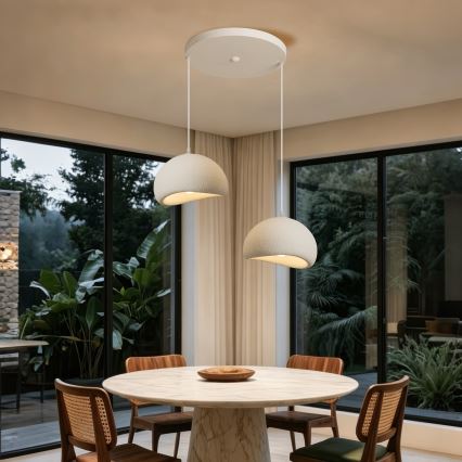 BRILAGI - Lampa wisząca na lince WABI SABI 2xE27/60W/230V biała