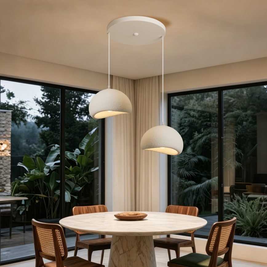 BRILAGI - Lampa wisząca na lince WABI SABI 2xE27/60W/230V biała