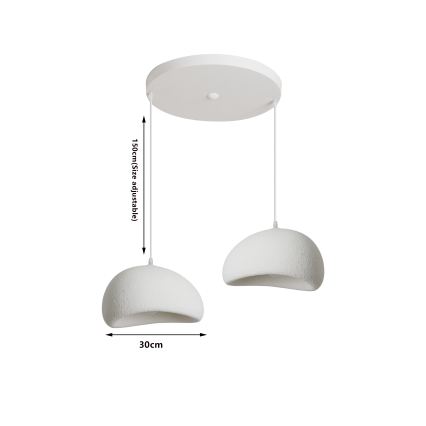 BRILAGI - Lampa wisząca na lince WABI SABI 2xE27/60W/230V biała