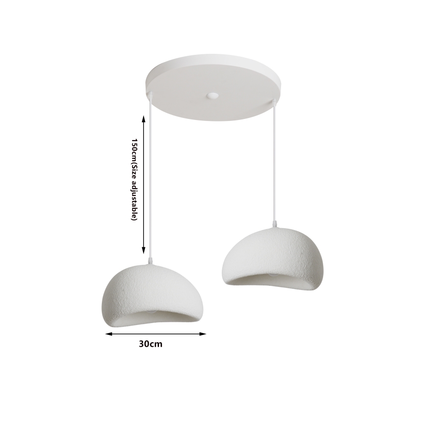 BRILAGI - Lampa wisząca na lince WABI SABI 2xE27/60W/230V biała