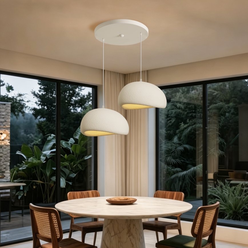 BRILAGI - Lampa wisząca na lince WABI SABI 2xE27/60W/230V biała